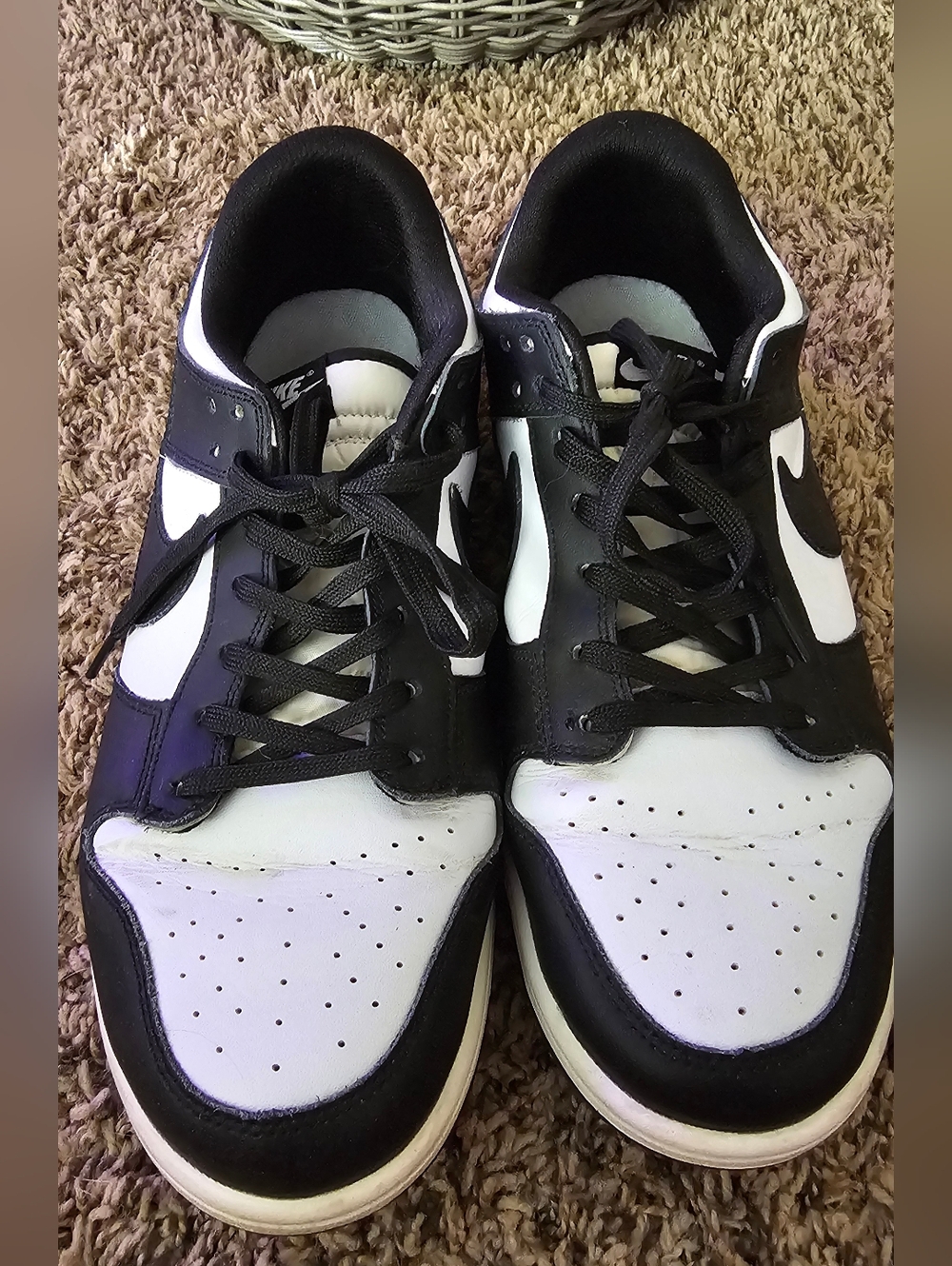 Nike Men's Black And White Dunk Low